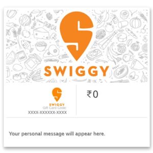 Swiggy E-Gift Card - Redeemable On Swiggy App